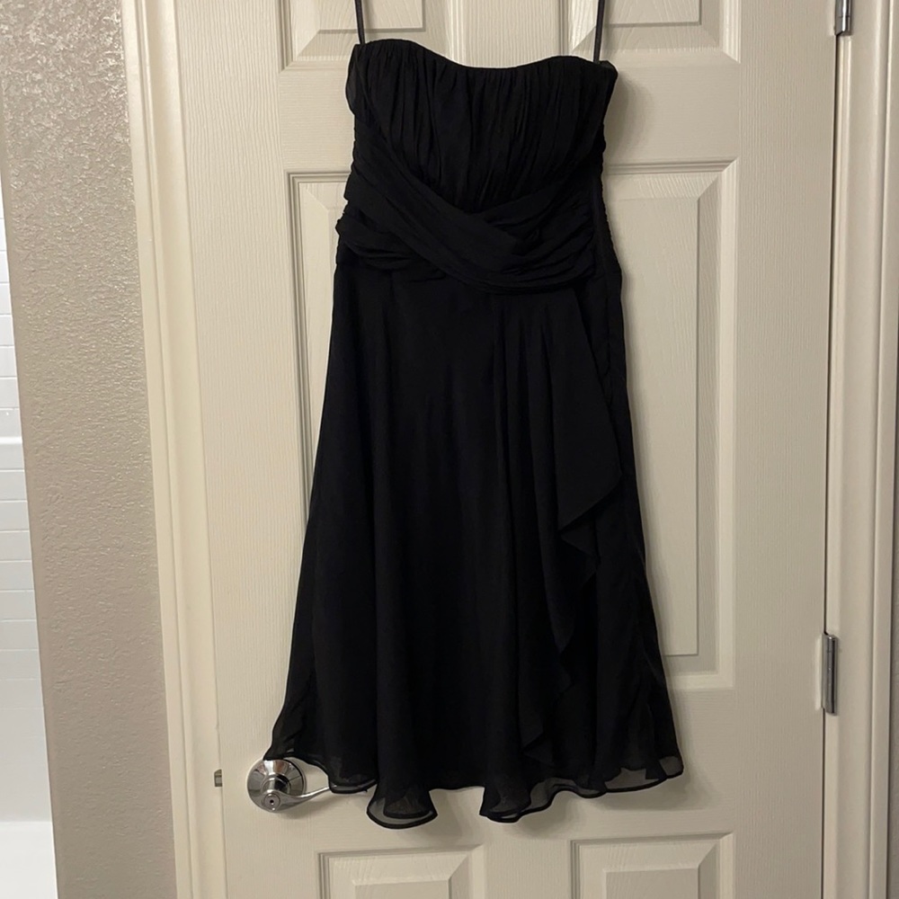 Strapless Crepe Black Dress